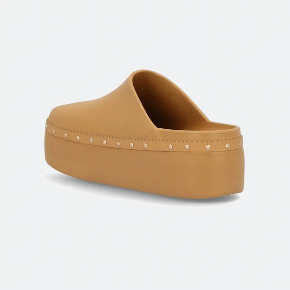 Tan Platform Crocs - Picture 2 of 4